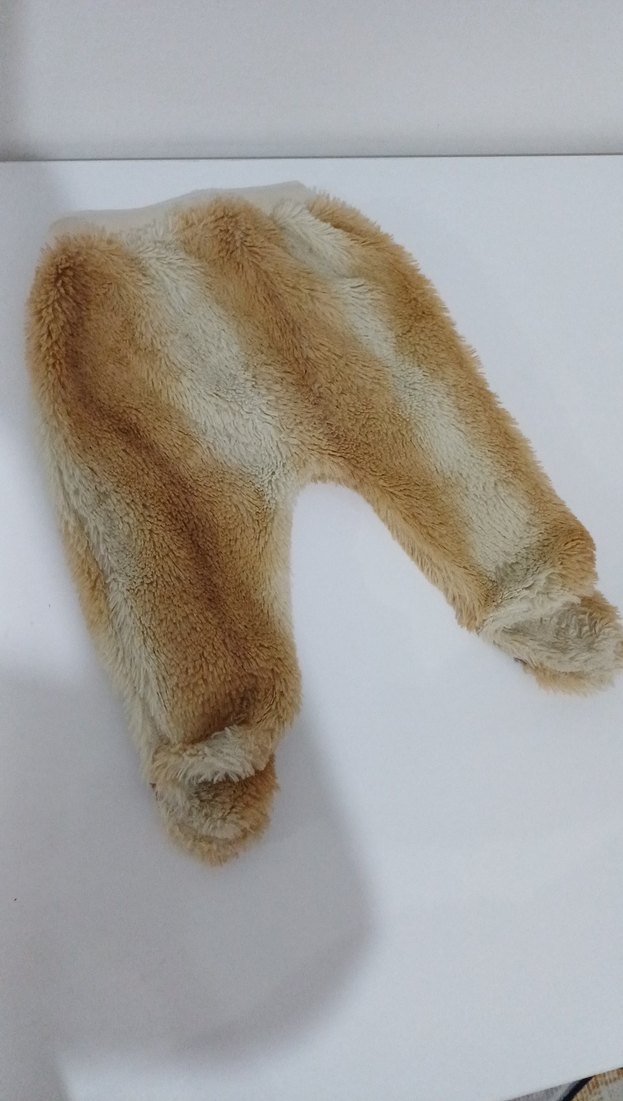 Kahverengi Nakışlı Peluş Bebek Taytı - Görsel 3