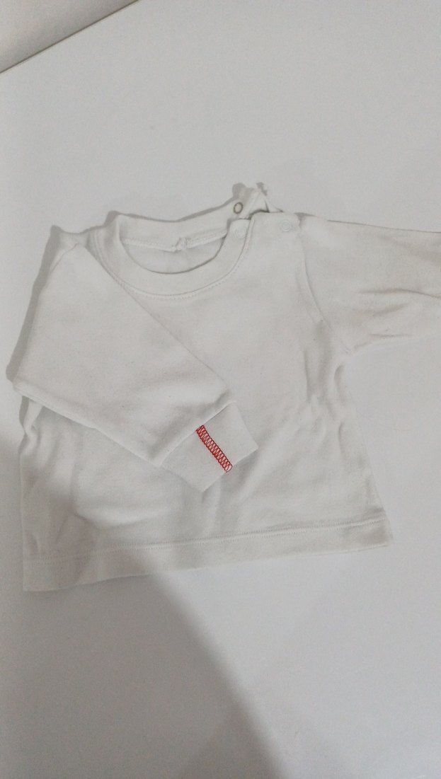 Beyaz Bebek Uzun Kollu İçlik - Görsel 2