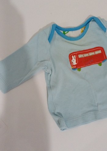 Düğmeli Erkek Çocuk Mavi Sweatshirt - Görsel 2