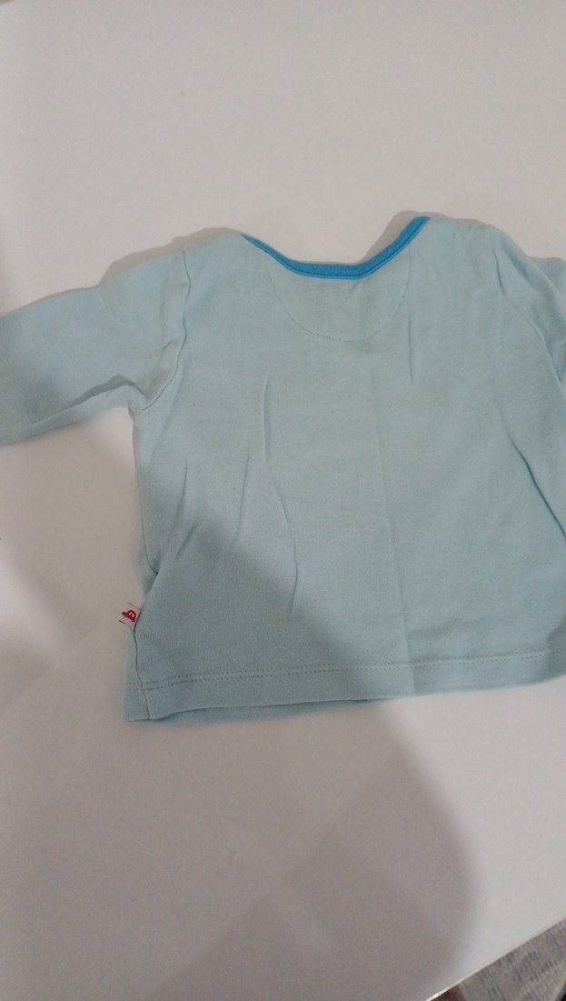 Düğmeli Erkek Çocuk Mavi Sweatshirt - Görsel 3