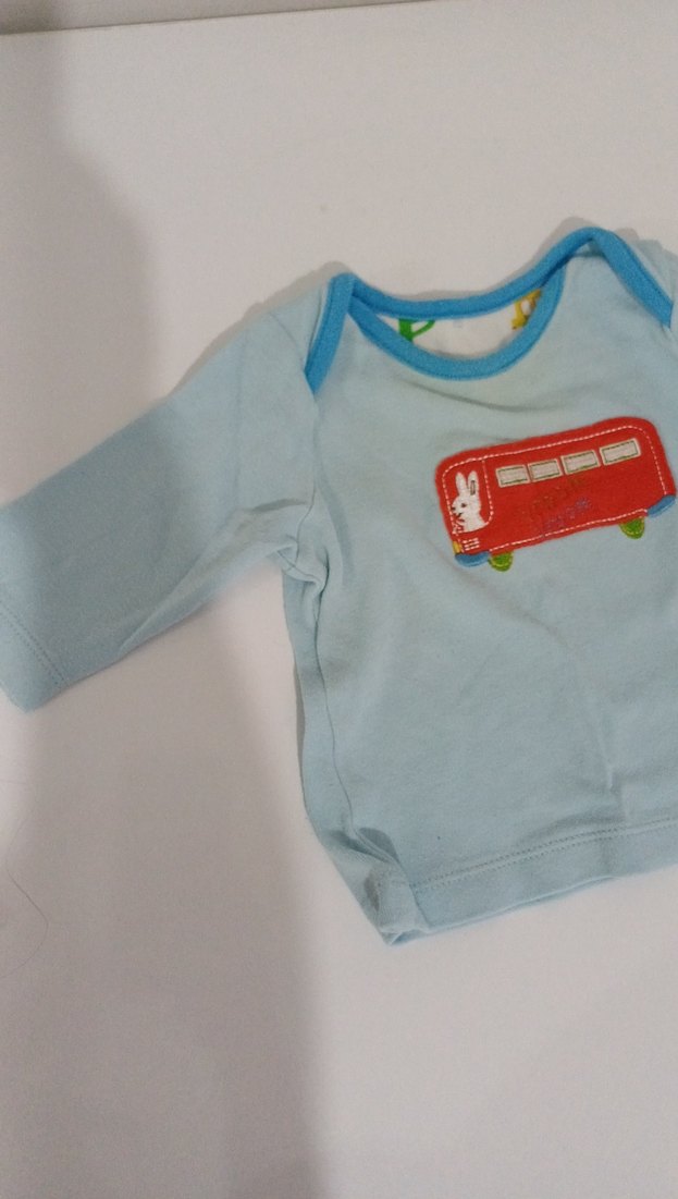 Düğmeli Erkek Çocuk Mavi Sweatshirt - Görsel 2