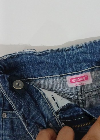 Kadın Mavi Kot Mini Etek Kemerli - Görsel 4