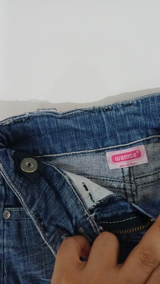 Kadın Mavi Kot Mini Etek Kemerli - Görsel 4