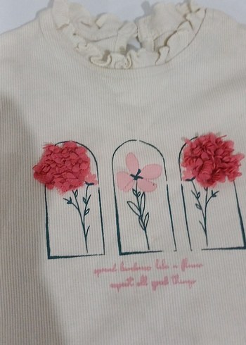 Fırfırlı Yaka Baskılı Kız Bluz - Görsel 2