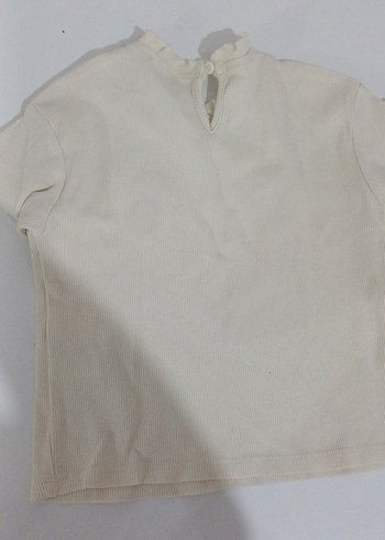 Fırfırlı Yaka Baskılı Kız Bluz - Görsel 6