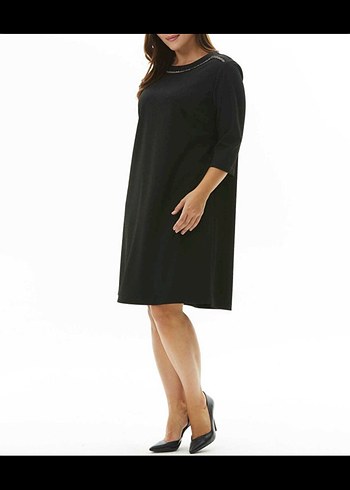 Zincir Detaylı Siyah Elbise - Görsel 6