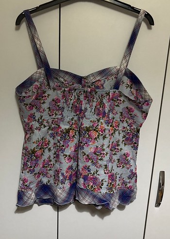 Çiçek Desenli Düğmeli Kadın Büstiyer - Görsel 3