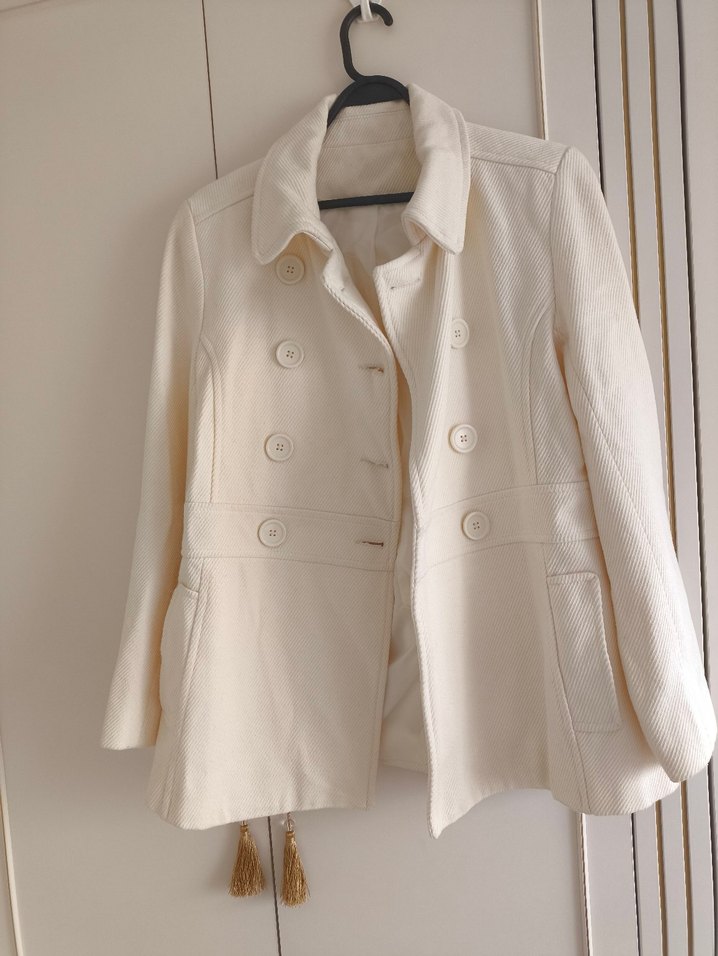 Düğmeli Şık Midi Kaban - Görsel 2