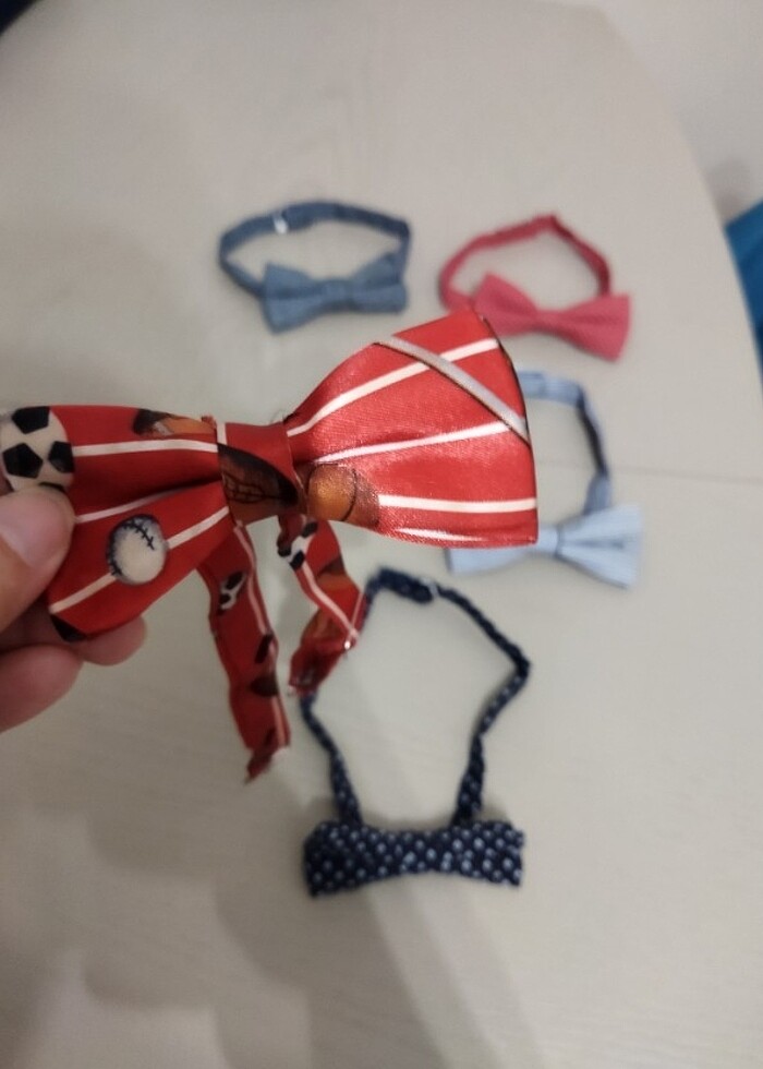 Çocuk Papyon Çeşitli Renk Desen - Görsel 4