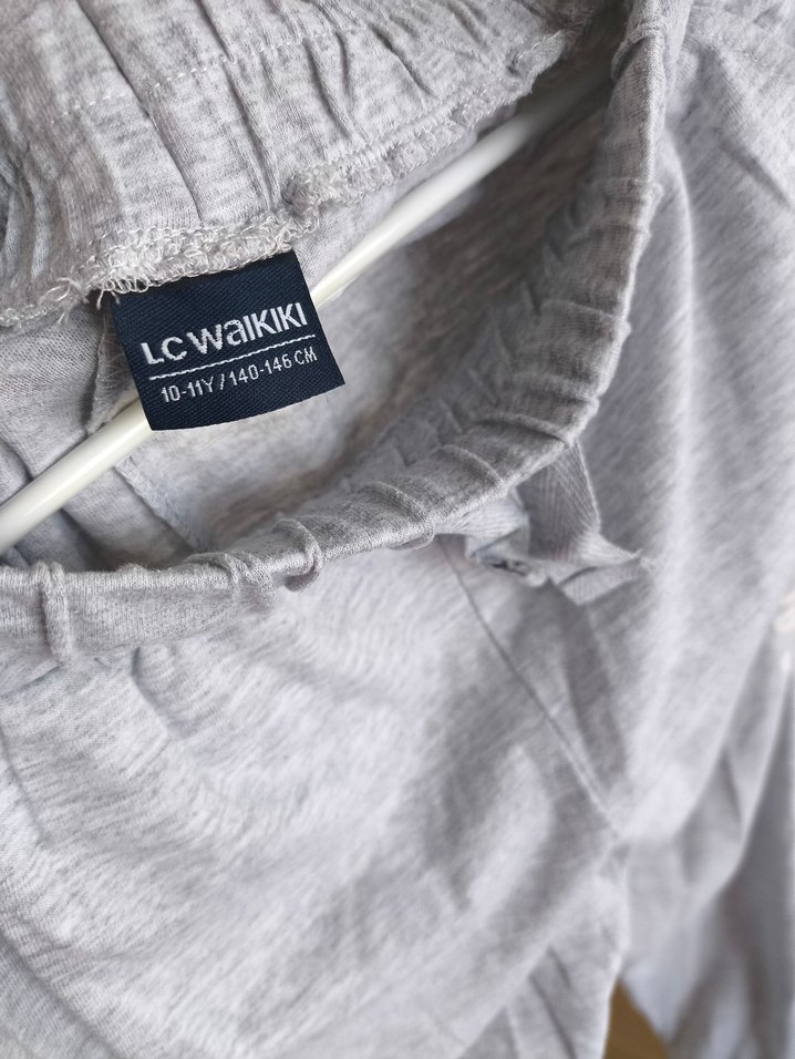 Gri Spor Rahat Kesim Çocuk Eşofman Altı - Görsel 4