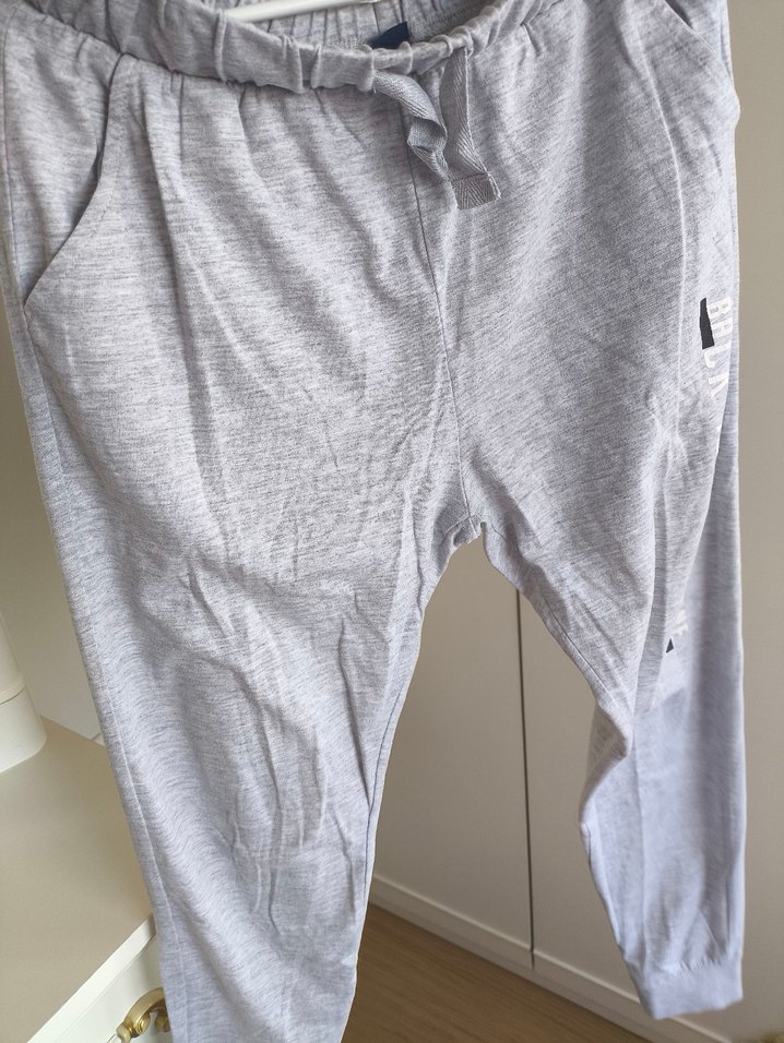 Gri Spor Rahat Kesim Çocuk Eşofman Altı - Görsel 3