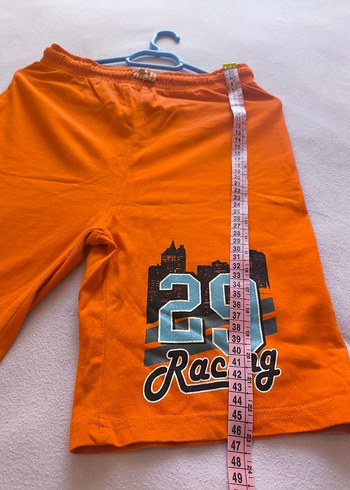 Renkli Baskılı Turuncu Erkek Şort - Görsel 6