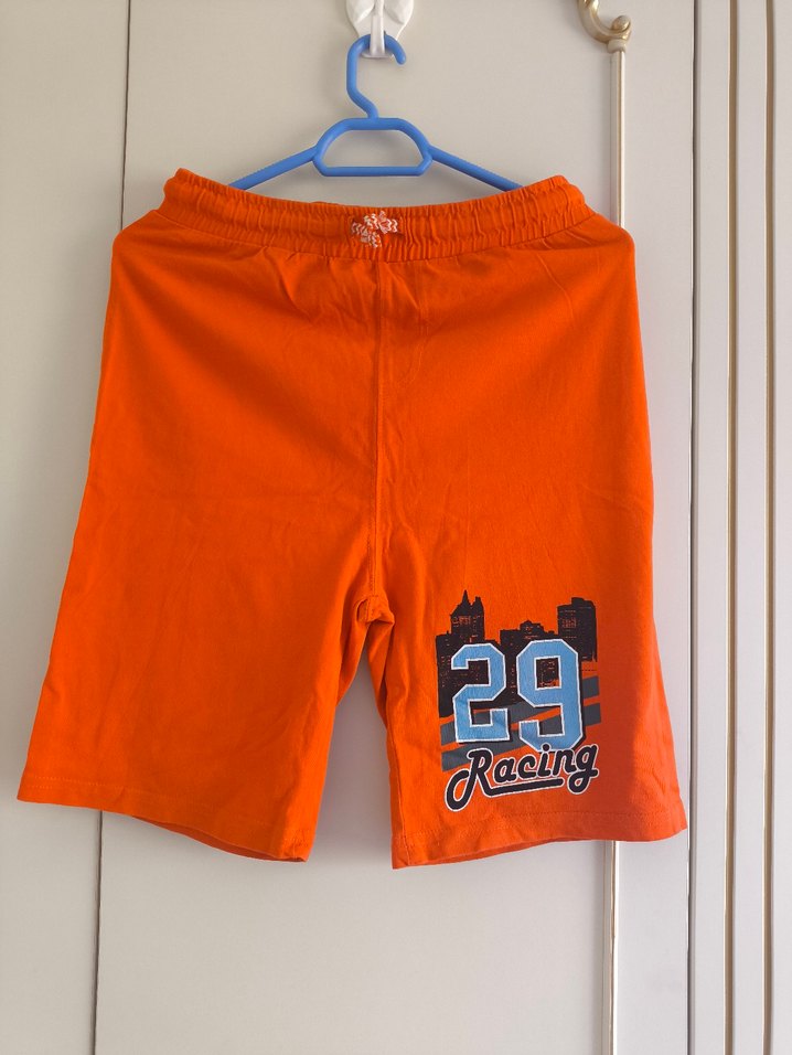 Renkli Baskılı Turuncu Erkek Şort - Görsel 2