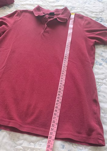 Bordo Polo Yaka Okul Tişört - Görsel 5