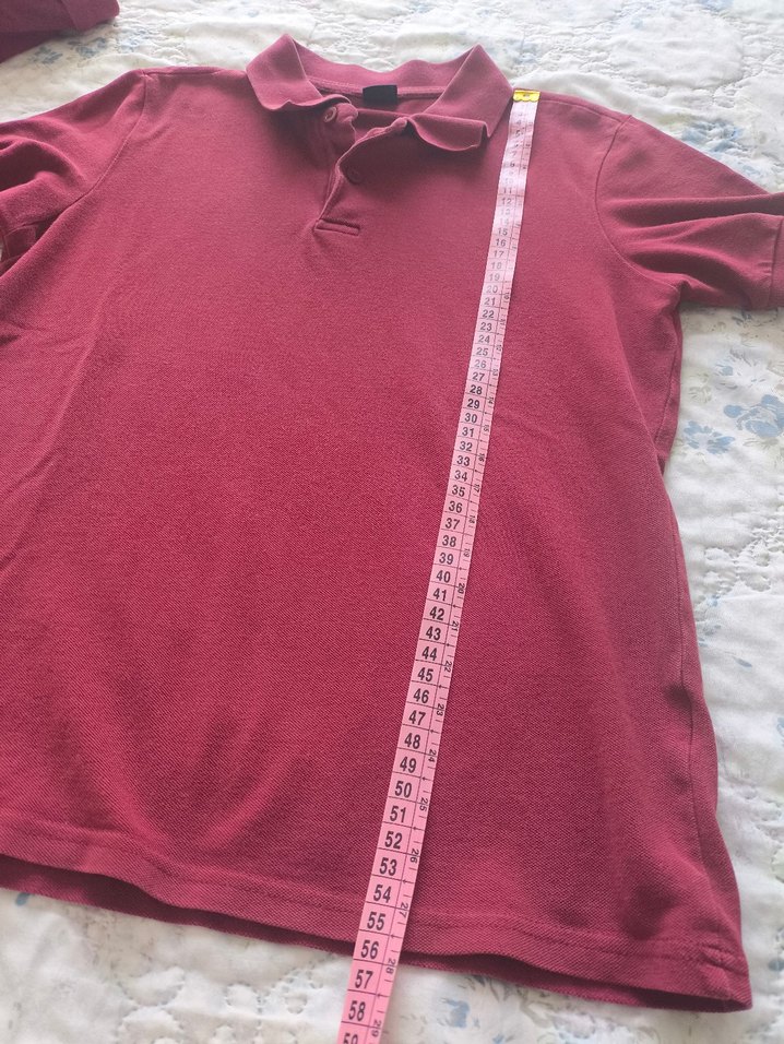 Bordo Polo Yaka Okul Tişört - Görsel 5