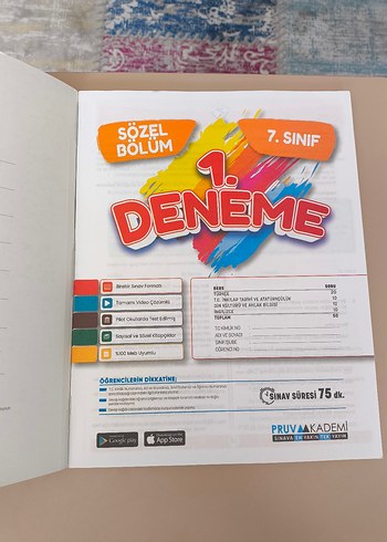 7. Sınıf 6'lı Deneme Sınavı Kitabı- Pruva Akademi - Görsel 3