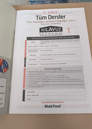 7. Sınıf Tüm Dersler Kılavuz Deneme Kitabı - Görsel 3