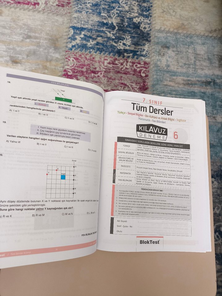 7. Sınıf Tüm Dersler Kılavuz Deneme Kitabı - Görsel 5