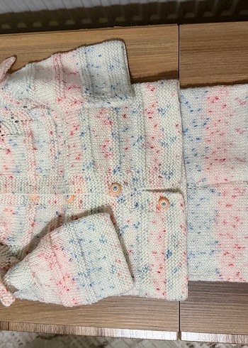 3lü Çok Renkli Örgü Hırka takımı - Görsel 4