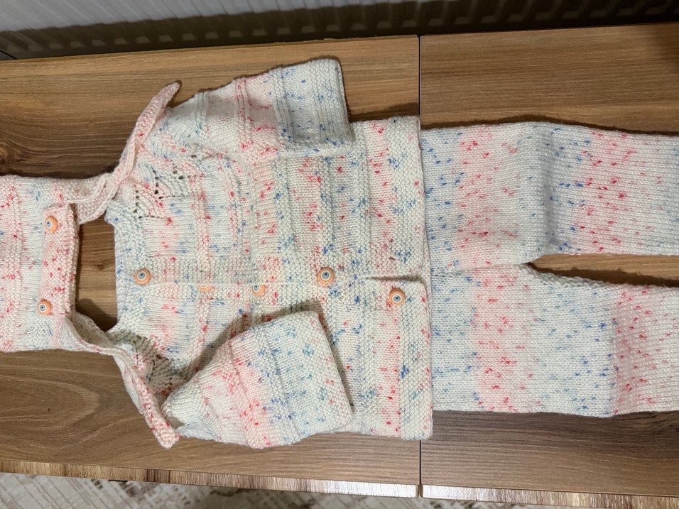 3lü Çok Renkli Örgü Hırka takımı - Görsel 4