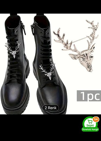 Gümüş Renk Parlak Geyik Broş - Görsel 3