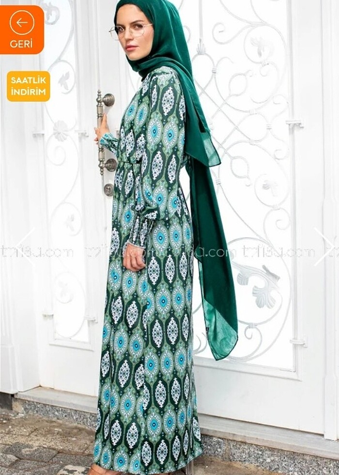 Tesettür uzun elbise - Görsel 2