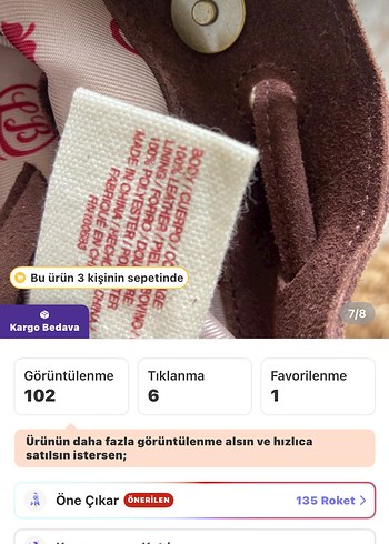 Beden camel Renk Gerçek süet-deri, Bohem Çanta