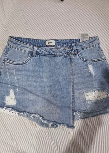 Mavi Mini Denim Şort etek