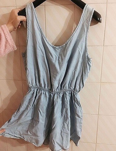 Diğer Mavi kısa tulum
