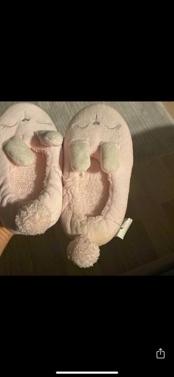 Nakışlı Pembe Kız Çocuk Sıcak Terlik - Görsel 2