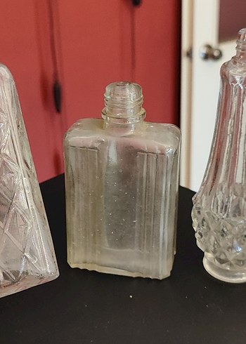 Şeffaf Cam kolonya şişeleri eski dönem - Görsel 3