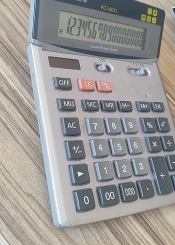 FACIT FC-1601L Hesap Makinesi Bej Gri - Görsel 2