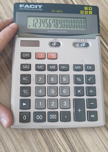 FACIT FC-1601L Hesap Makinesi Bej Gri - Görsel 3