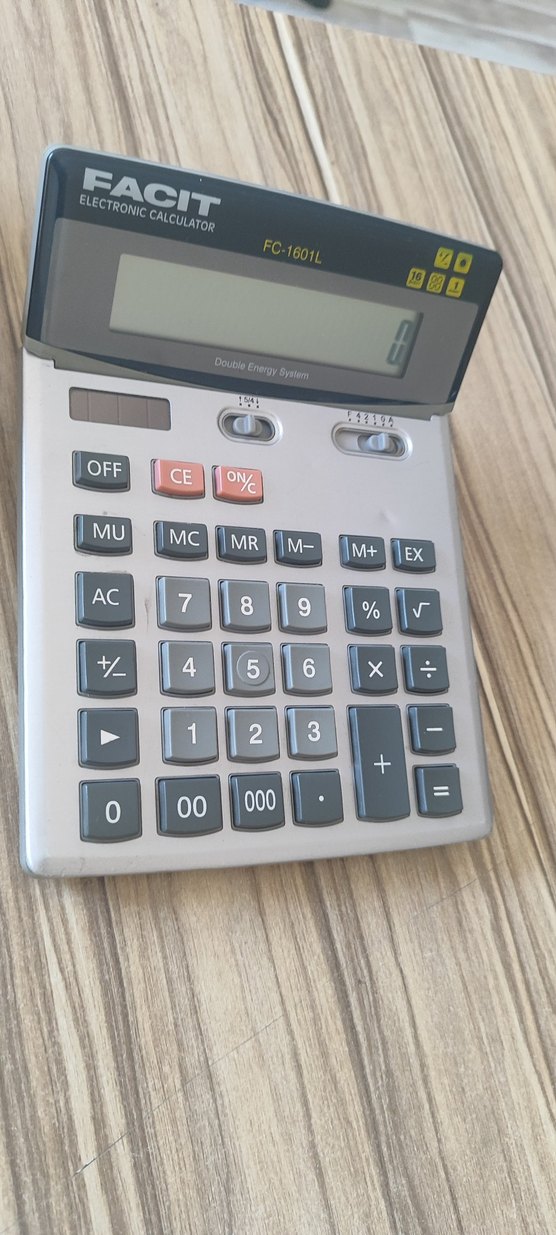 FACIT FC-1601L Hesap Makinesi Bej Gri - Görsel 5