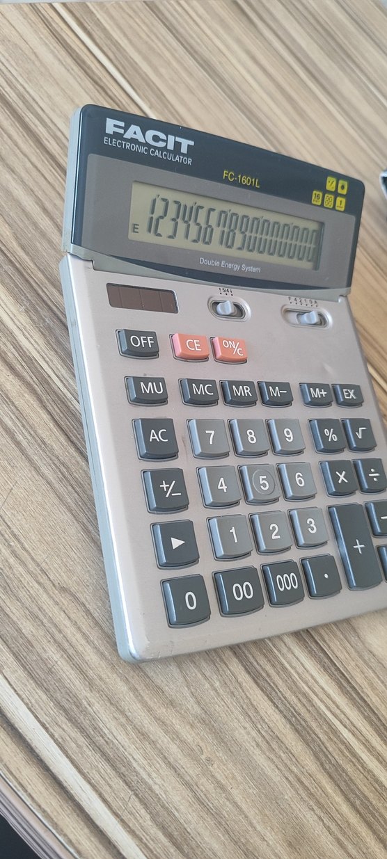 FACIT FC-1601L Hesap Makinesi Bej Gri - Görsel 2