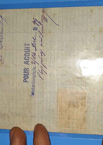 Osmanlıca El Yazması Belge 1899 comstantinople - Görsel 2