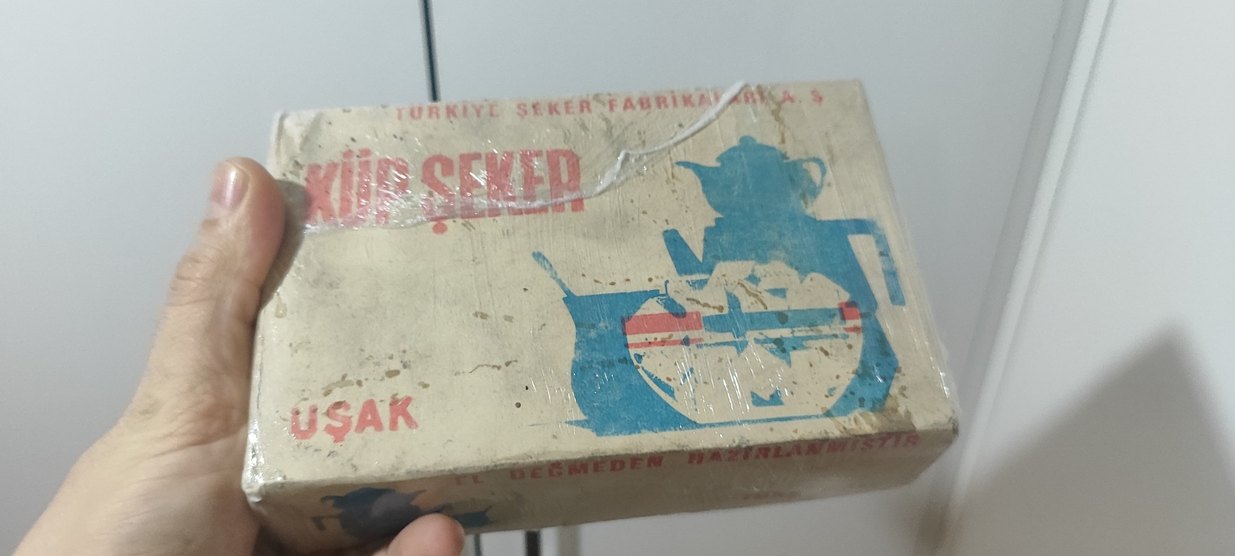 Türkiye Şeker Fabrikaları 1 kg küp şeker 1980 Ler - Görsel 4