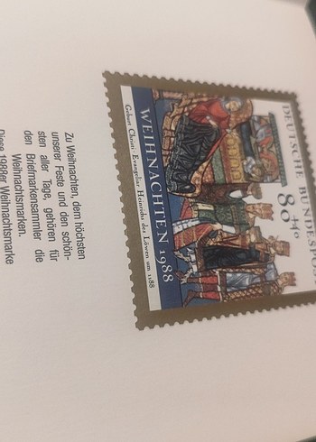 Bordo Noel Temalı Pul Hediyesi