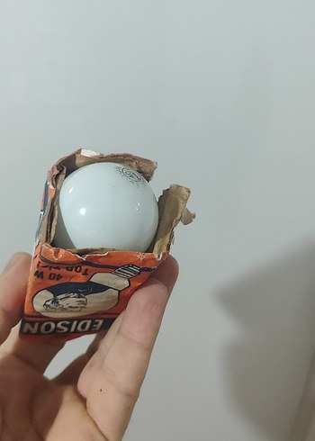 Edison 40W Ampul Kutusu eski dönem koleksiyonluk - Görsel 3