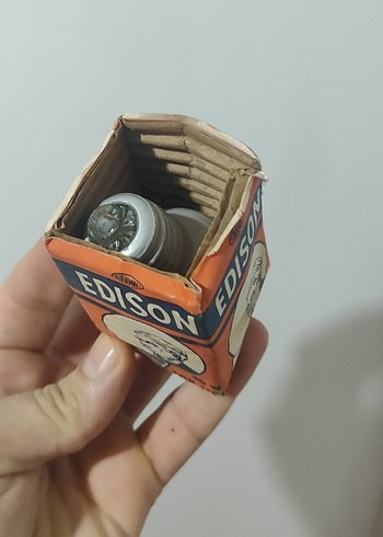 Edison 40W Ampul Kutusu eski dönem koleksiyonluk - Görsel 2