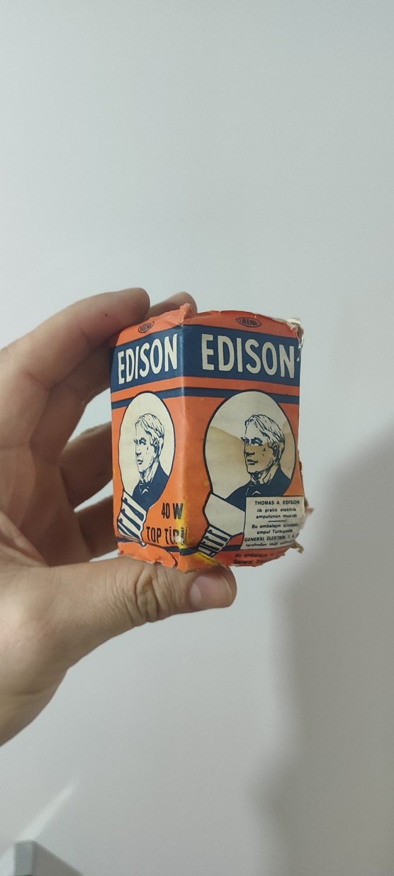 Edison 40W Ampul Kutusu eski dönem koleksiyonluk - Görsel 5
