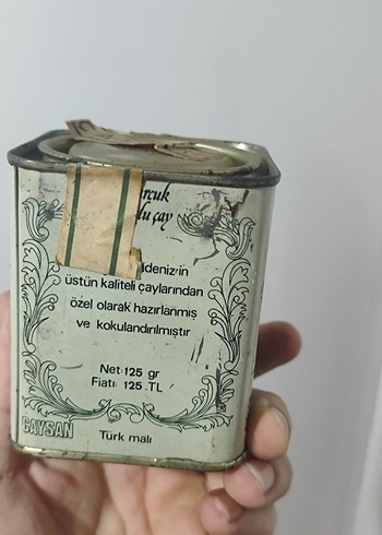 Tomurcuk Kokulu Çay Teneke Kutuda 80 Ler açılmamış - Görsel 2