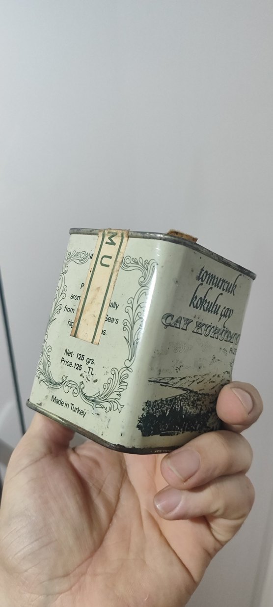 Tomurcuk Kokulu Çay Teneke Kutuda 80 Ler açılmamış - Görsel 5
