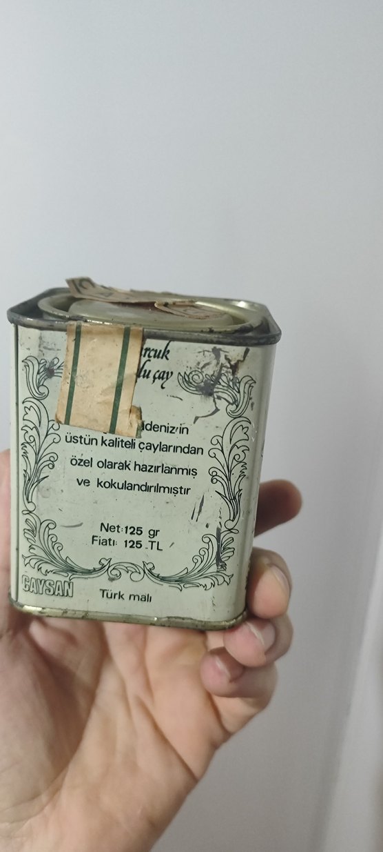 Tomurcuk Kokulu Çay Teneke Kutuda 80 Ler açılmamış - Görsel 2