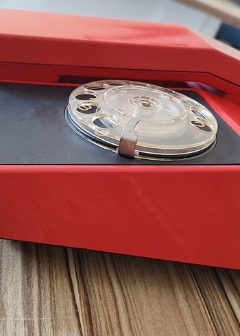 Kırmızı Klasik Döner Telefon Sovyetler dönem ... - Görsel 2