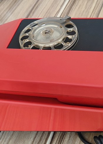 Kırmızı Klasik Döner Telefon Sovyetler dönem ... - Görsel 3