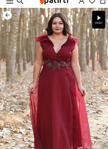 42 Beden bordo Renk Abiye elbise/patırtı