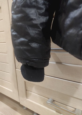 Siyah Deri görünümlü Fermuarlı Kadın Ceket - Görsel 6