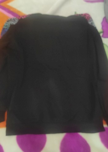 Renkli Desenli Kapüşonlu Kız Çocuk Ceketi - Görsel 4