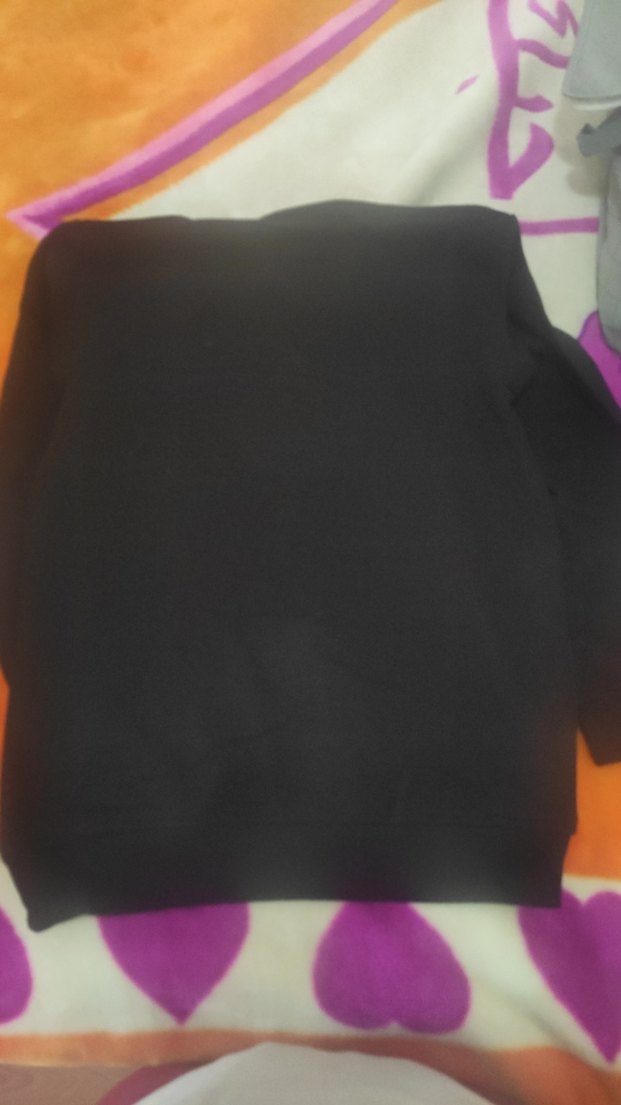 Kapüşonlu Kız Çocuk Siyah Baskılı Sweatshirt - Görsel 2